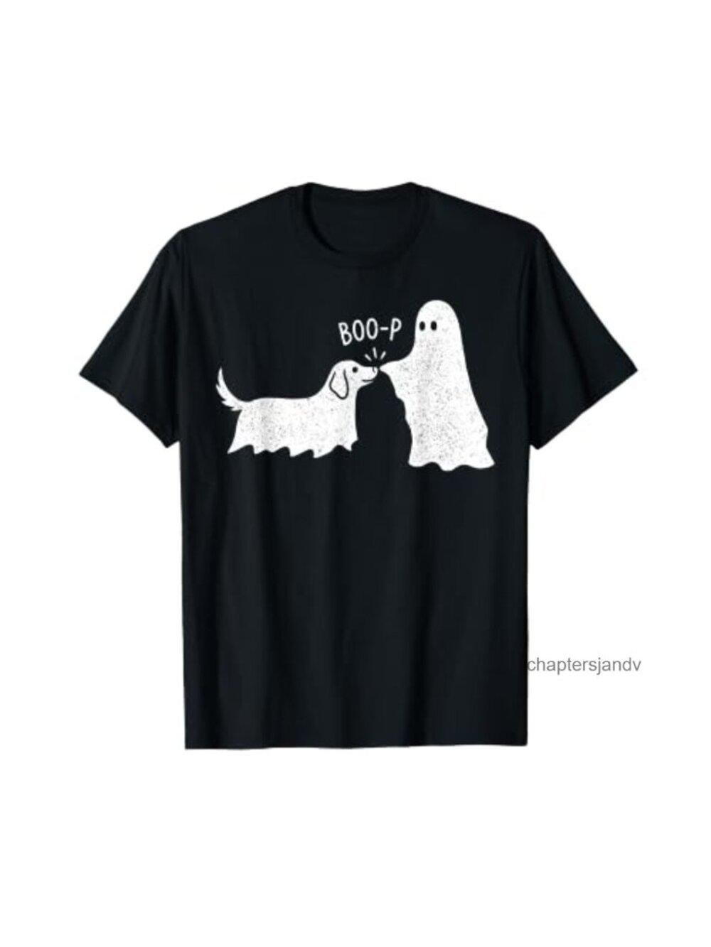Boo Boop Dog Ghost Funny Halloween Dog Mom Graphic T-Shirt